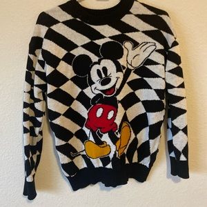 Mickey Mouse lightweight small checkered sweater